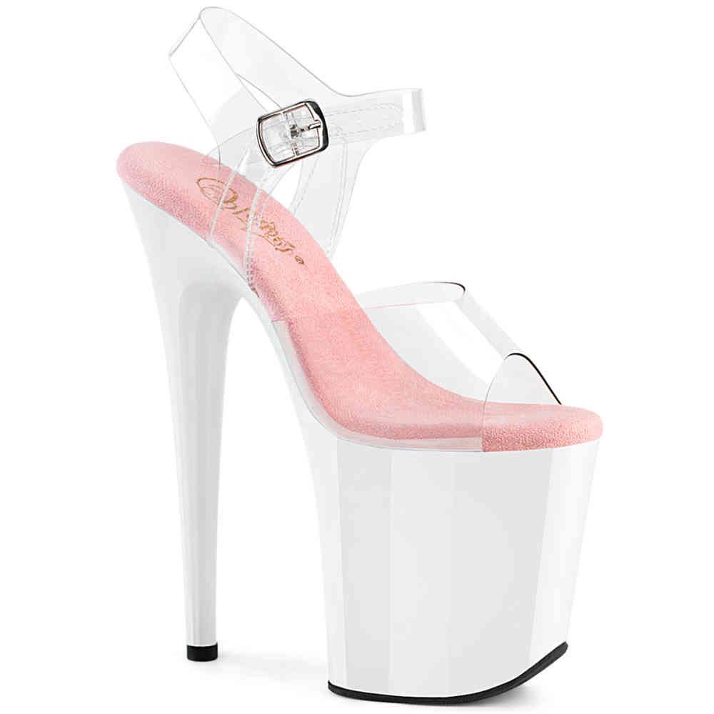 Pleaser - FLAMINGO808 Sandale à bride à la cheville, Pole dance chaussures - Rose Product image